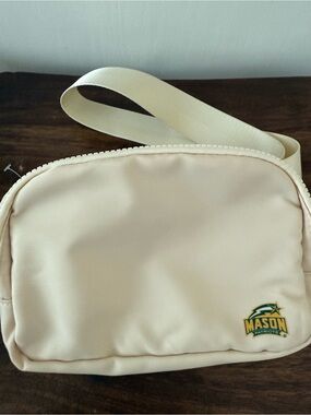George Mason Cream Belt Bag with Mason Logo